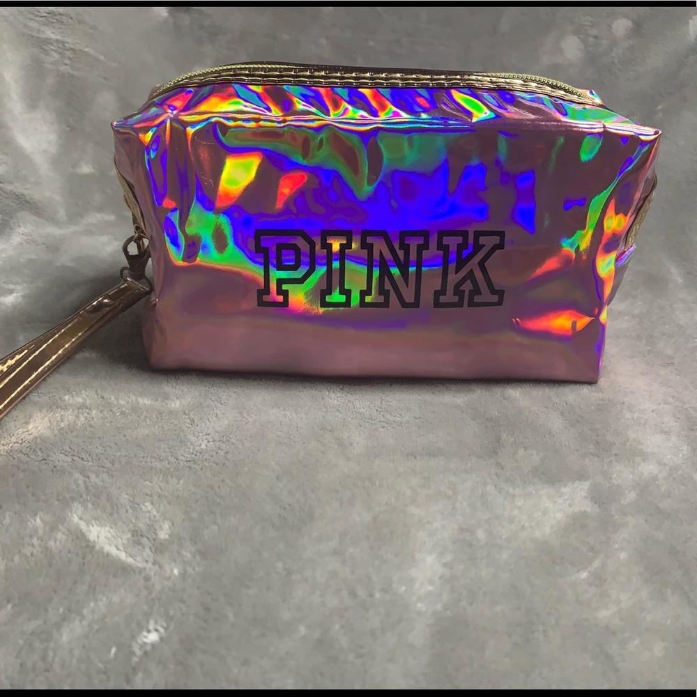 PINK MAKEUP BAG (comes with wrist strap)